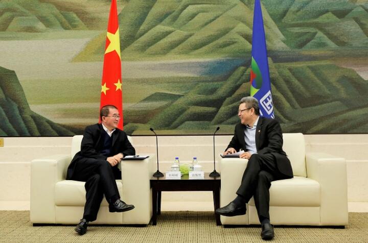 錢智民會見中國燃?xì)舛戮种飨?、總裁劉明輝