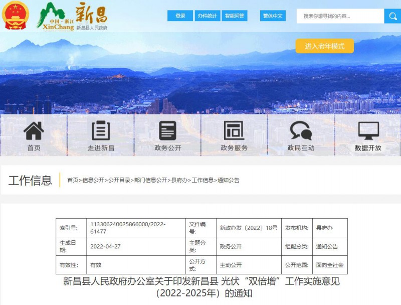 浙江新昌：大力推進(jìn)工商業(yè)建筑屋頂光伏，全縣現(xiàn)有黨政機(jī)關(guān)、事業(yè)單位等公共建筑屋頂實(shí)現(xiàn)10
