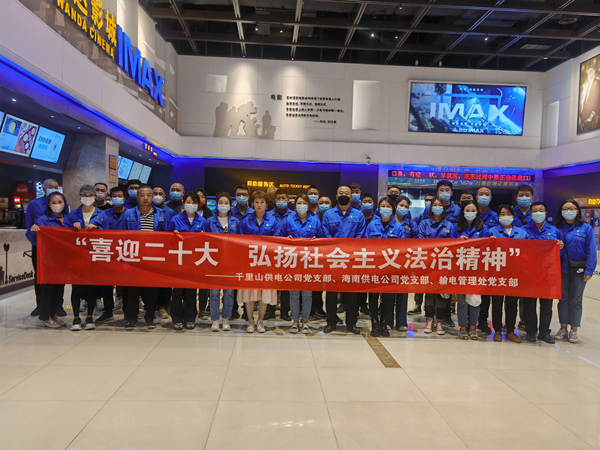 烏海供電公司多家黨支部聯(lián)合開(kāi)展“喜迎二十大，弘揚(yáng)社會(huì)主義法治精神”主題觀影活動(dòng)
