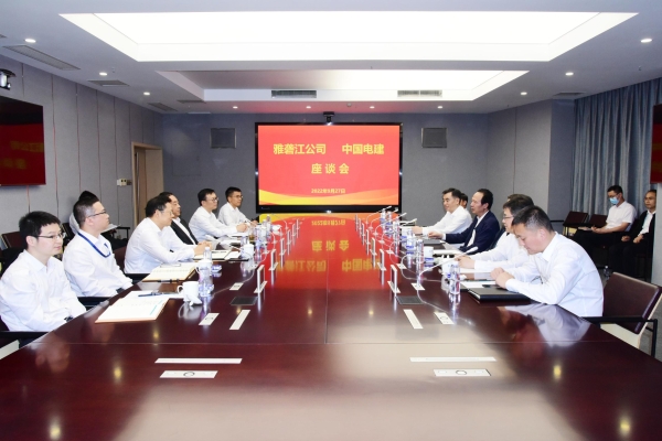 丁焰章與雅礱江公司黨委書記、董事長祁寧春座談