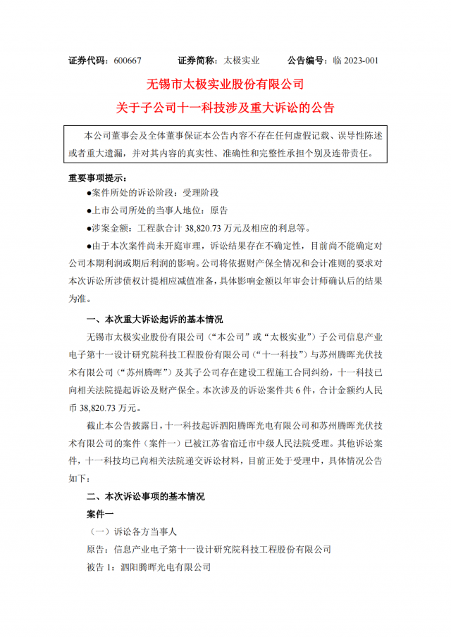涉案金額3.88億！蘇州騰暉光伏被起訴
