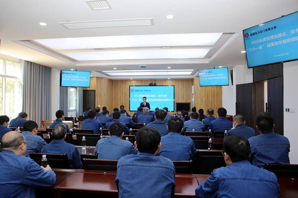 陜煤石電公司召開2022年合理化建議、技術(shù)成果發(fā)布會(huì)暨班組建設(shè)表彰會(huì)