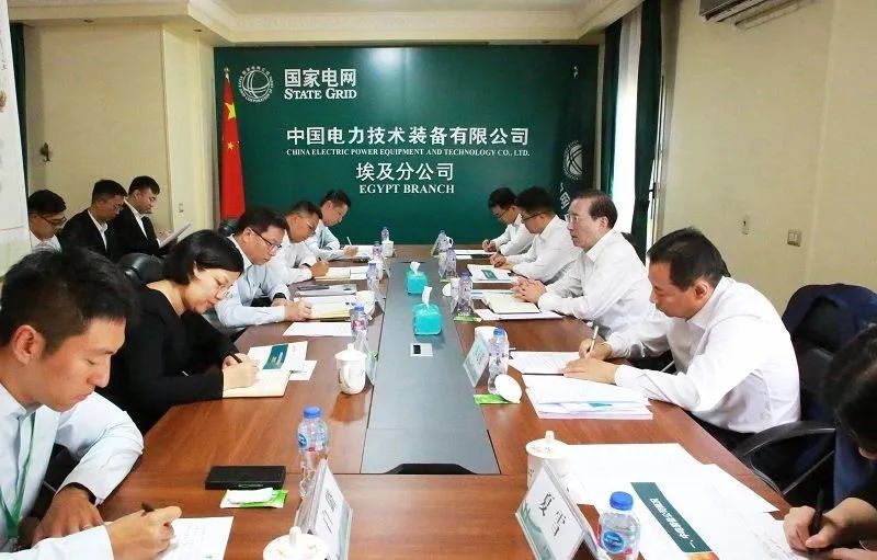 辛保安調研國網駐非辦、中電裝備埃及分公司
